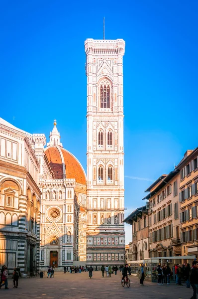 Campanile Katedrála Santa Maria Del Fiore Florencii Toskánsku Itálie — Stock fotografie