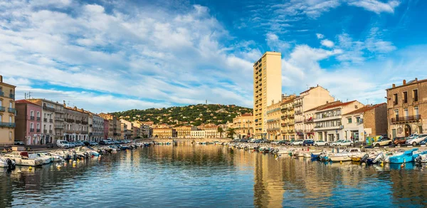 Vista Panorâmica Canal Ste Pela Manhã Verão Hrault Occitania França — Fotografia de Stock