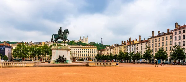 Statue Louis Xiv Place Bellecour Lyon Rhone Auvergne Rhone Alpes — Stock Photo, Image