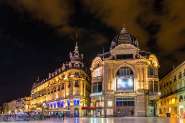 Sinema, Place de la Comedie Montpellier, Herault, Occitanie, Fransa 'da Languedoc