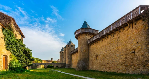 Castillo Cite Carcassonne Aude Occitanie Francia — Foto de Stock