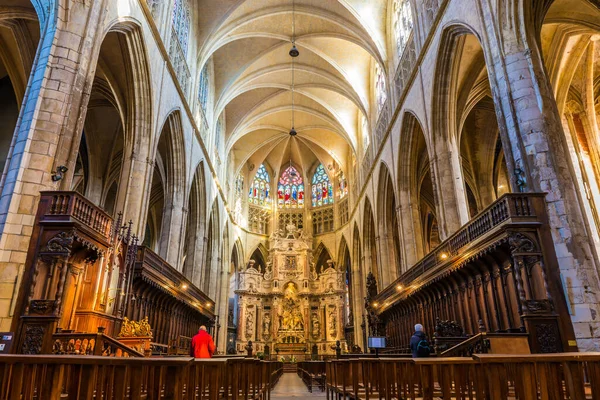 Interior Catedral Saint Etienne Toulouse Haute Garonne Occitanie França — Fotografia de Stock