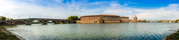 Pont Saint Pierre Pont Neuf Sulla Garonna Hotel Dieu Toulouse — Foto Stock