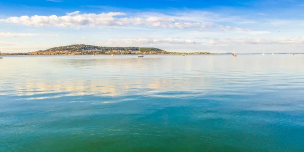 Veduta Aerea Dello Stagno Thau Sete Balaruc Les Bains Herault — Foto Stock