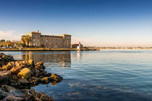 Panorama Quai Daurade Okresu Špičaté Nádvoří Sete Laguně Thau Regionu — Stock fotografie