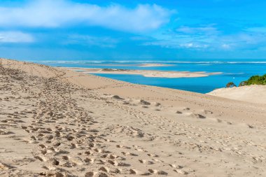 Gironde, Nouvelle Aquitaine, Fransa 'daki Bassin d' Arcachon yakınlarındaki Pilat tepesi.