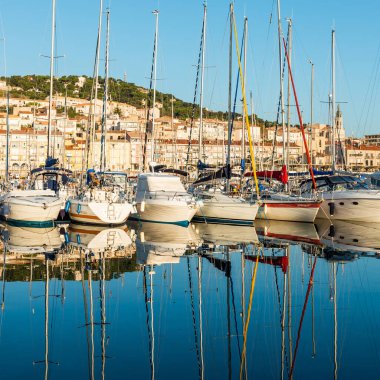 Herault, Occitanie, Fransa 'daki Sete limanından Marina
