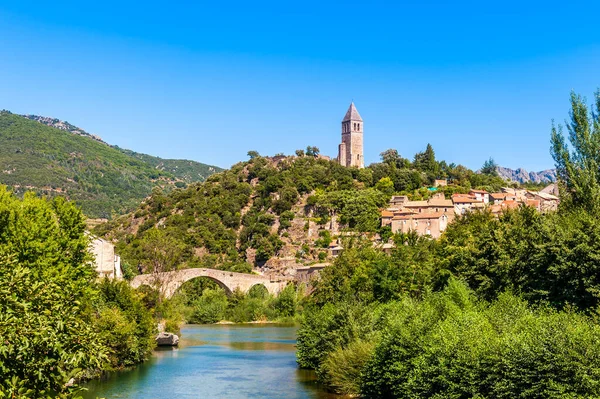 Eski Ortaçağ Köyü Olargues Herault Languedoc Occitanie Fransa — Stok fotoğraf