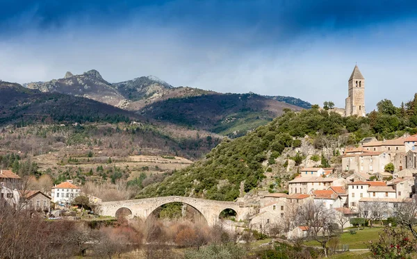 Eski Ortaçağ Köyü Olargues Herault Languedoc Occitanie Fransa — Stok fotoğraf