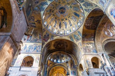 Venedik, Veneto, İtalya 'daki St. Mark Bazilikası' nın içi