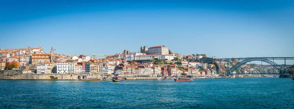 Porto Városának Panorámája Douro Folyón Portugáliában — Stock Fotó