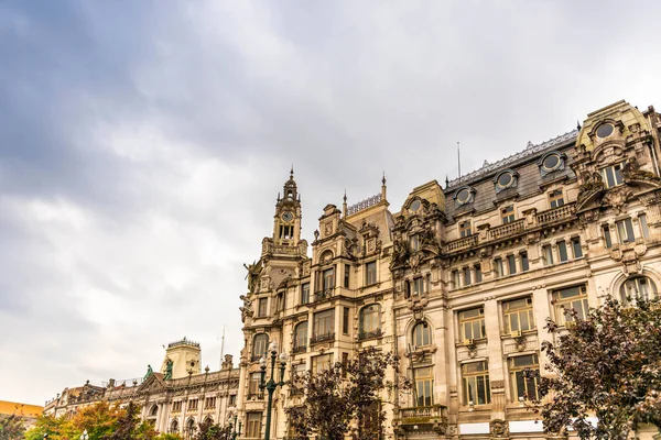 Fasader Byggnader Frihetstorget Porto Portugal — Stockfoto