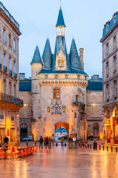 Palácové Náměstí Noci Bordeaux Gironde New Aquitaine Francie — Stock fotografie