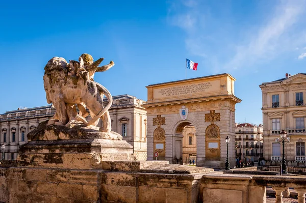 Arc Triomphe Montpellier Hérault Occitanie France — Photo