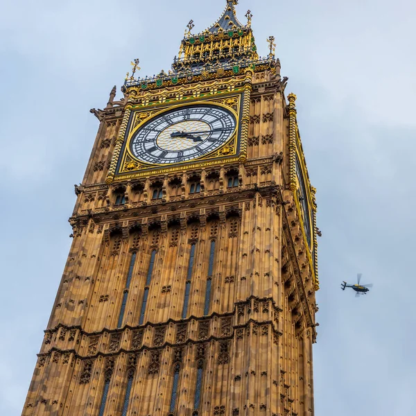 Sławny Zegar Big Ben Domy Parlamentu Londyn Anglia Wielka Brytania — Zdjęcie stockowe