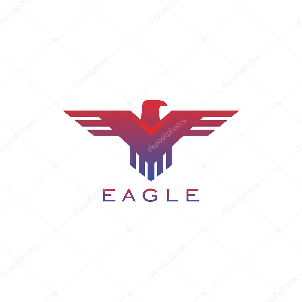 Eagle knight vector logo design