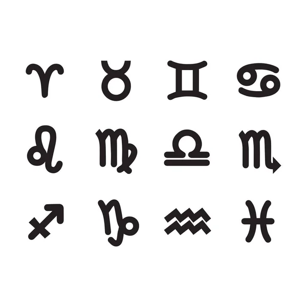 Kolekcja Ikon Zodiaku Symbol Logo — Wektor stockowy