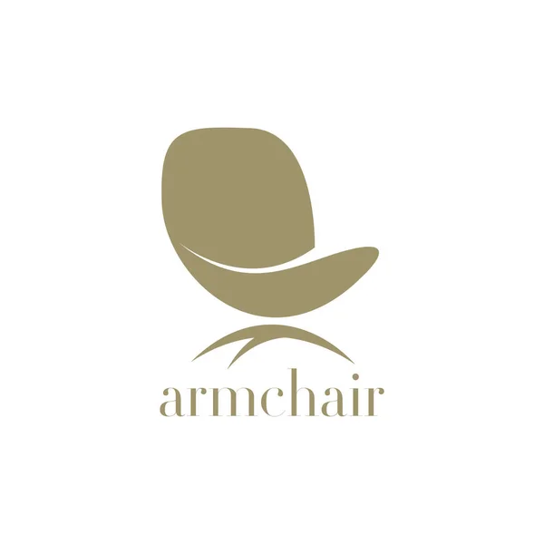 Concept Logo Fauteuil Logo Meubles — Image vectorielle