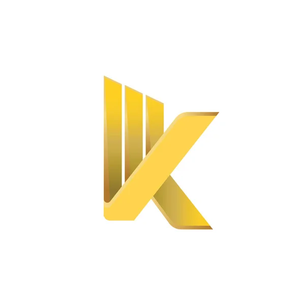 Gold Modern Luxury Symbol Logo — Stock Vector