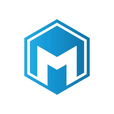 m logosu, m küp vektörü, m sembolü