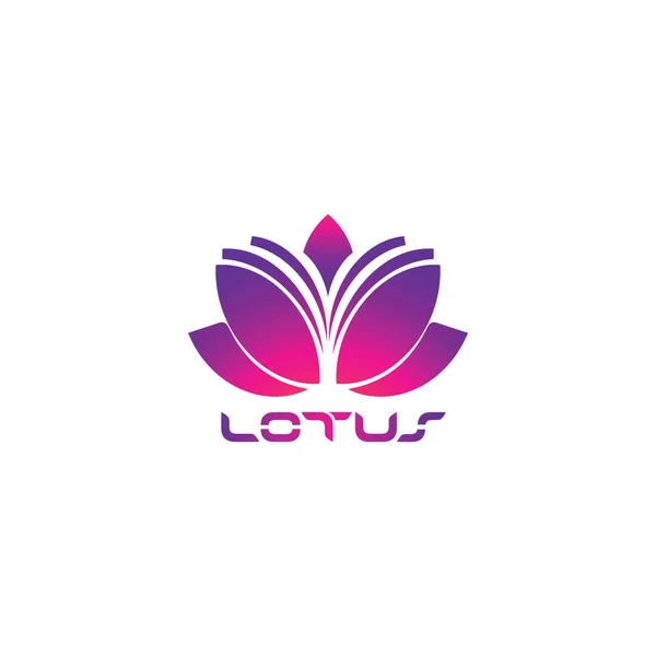 Logo Lotus Emblème Décoration Symbole Floral — Image vectorielle