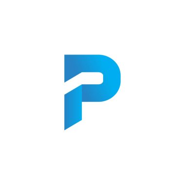 P dijital para logosu, modern web bankası logosu