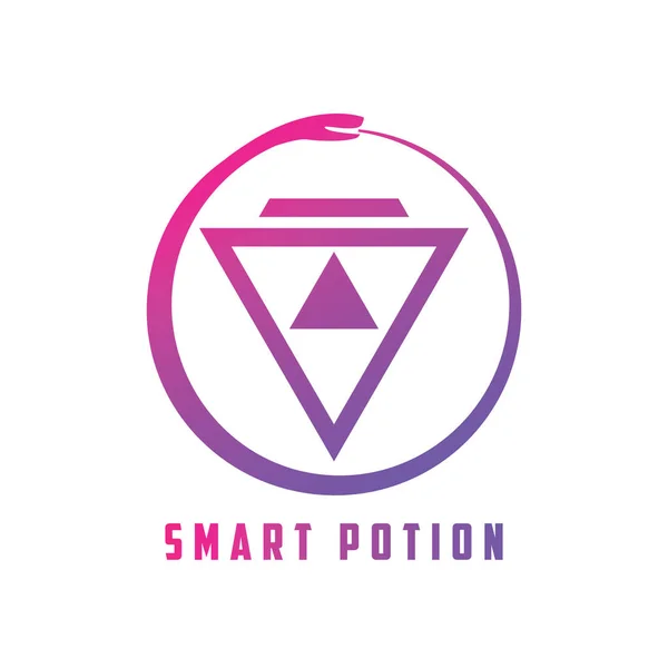 Έξυπνο Φίλτρο Μαγεία Φίλτρο Λογότυπο Μπουκάλι — Διανυσματικό Αρχείο