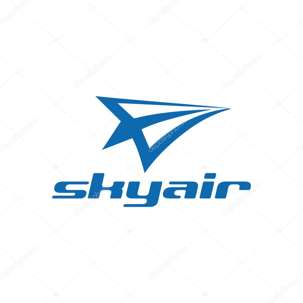 Sky air logo, skyline transportation logo