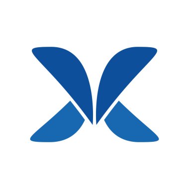 x logo simgesi, yazı tipi logosu