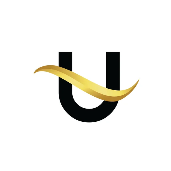 Γραμματοσειρά Χρυσό Σύγχρονο Λογότυπο Σύμβολο Πολυτελείας — Διανυσματικό Αρχείο