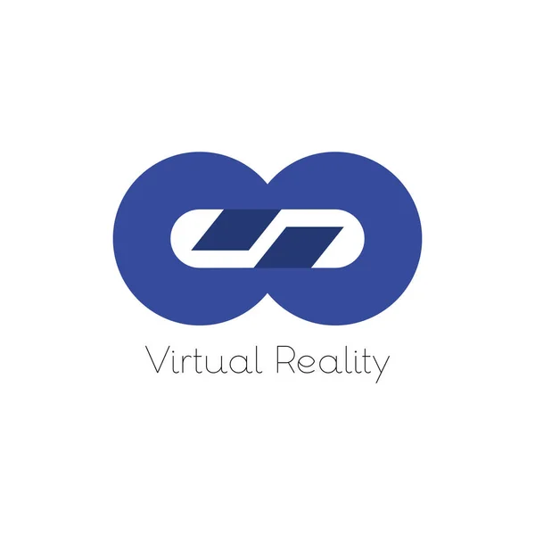 Logotipo Realidade Virtual Conceito Óculos — Vetor de Stock