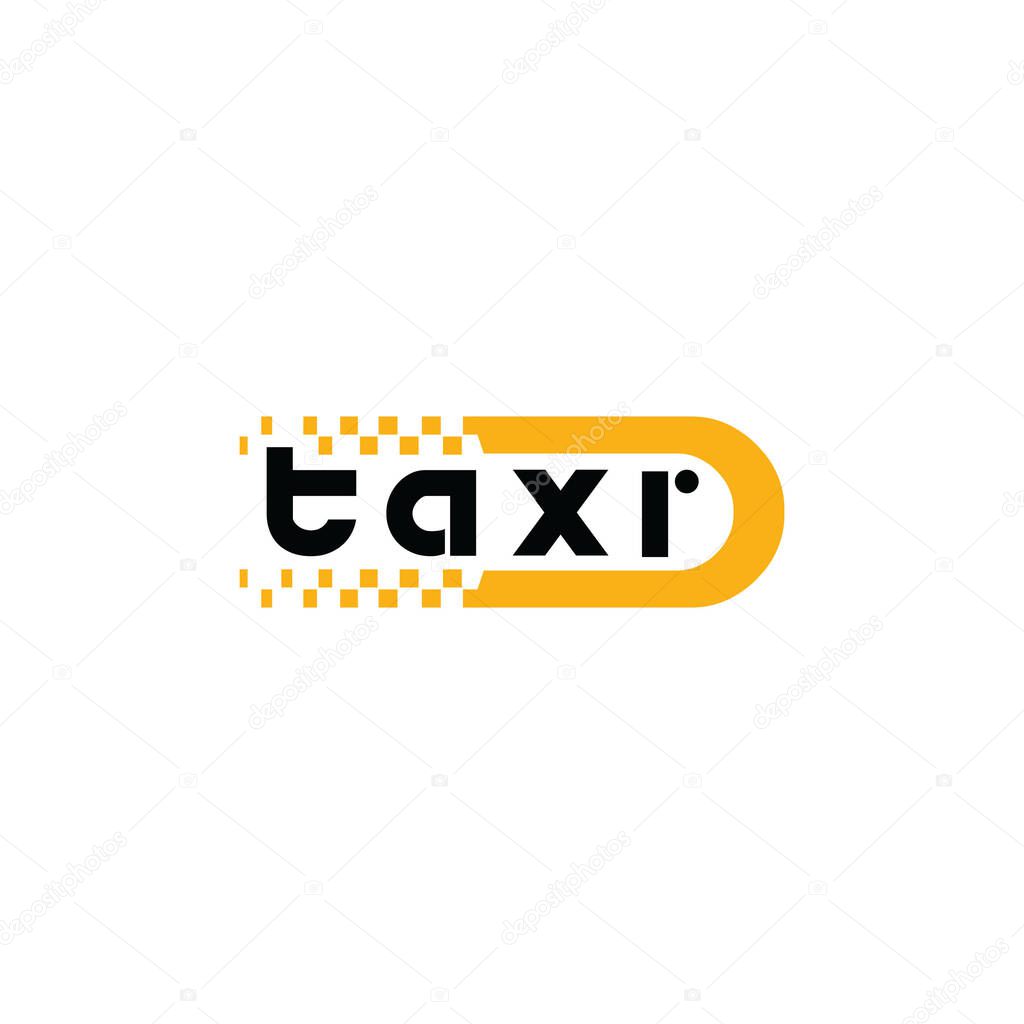 Taxi logo emblem, urban vehicle transport logo