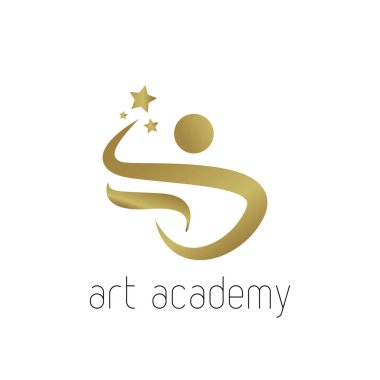 Yaratıcı sanat akademisi logo tasarım vektörü