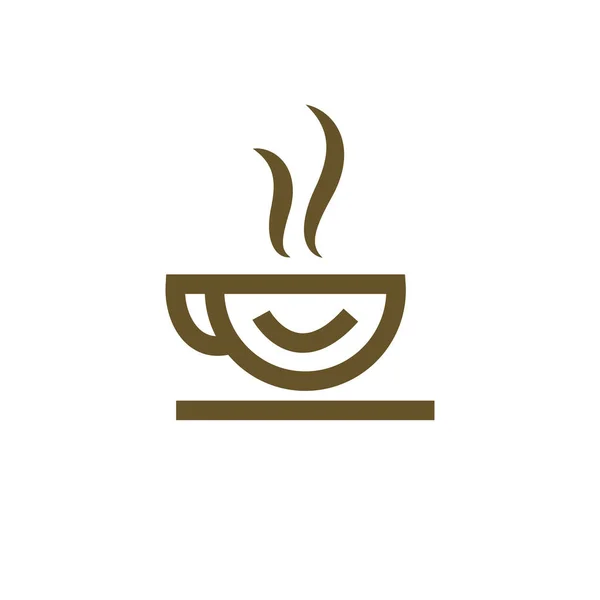 Logotipo Del Café Feliz Símbolo Del Logotipo Cafetería — Archivo Imágenes Vectoriales