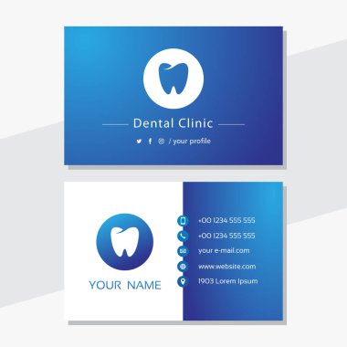 Soyut diş logosu şablonu. Diş hekimi, diş hekimi, diş sağlığı, diş bakımı, diş bakımı, ağız bakımı, klinik. Kartvizit tasarımı. Logotype. Diş vektör logosu simgesi. Kartvizit şablonu