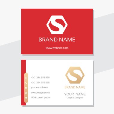 Kartvizit şablonlu lüks vektör logosu.