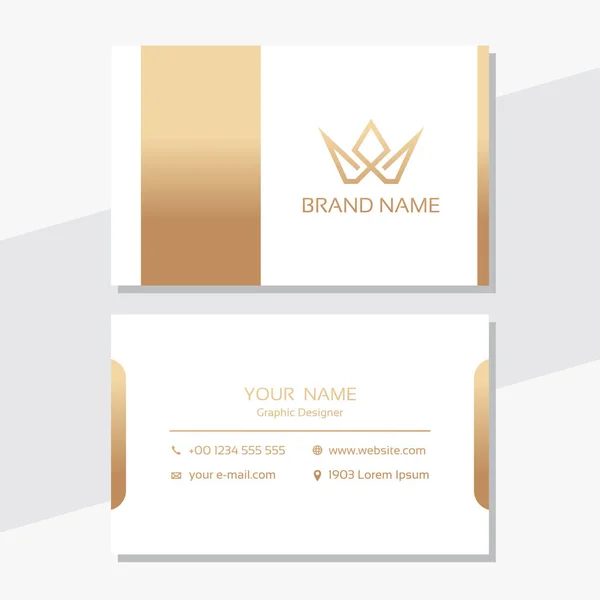 Luxury Vector Logotype Business Card Template — Stock Vector