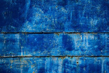 Koyu mavi paslı metal dokusu