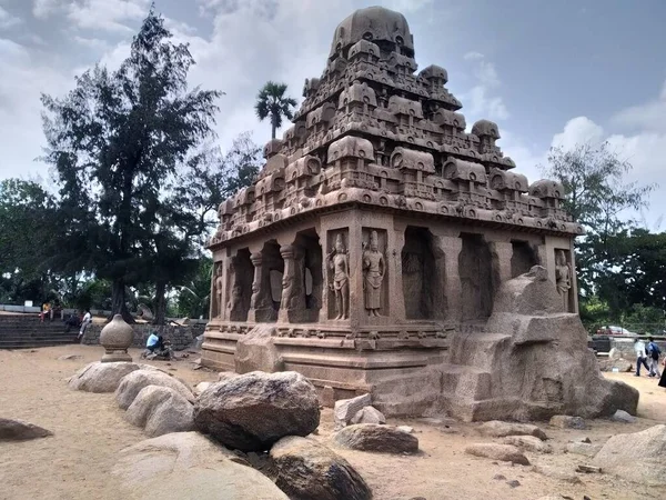 Photo Été Prise Mahabalipuram Est Des Lieux Historiques Visiter — Photo