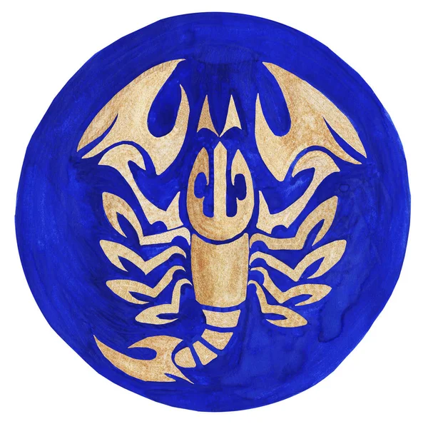 Skorpió Zodiákus Szimbólum Akvarell Illusztráció Zodiákus Ikon Asztrológia Raszterkép Skorpió — Stock Fotó