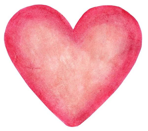 Розовое Сердце Изолированы Белом Фоне Нежная Иллюстрация День Святого Валентина — стоковое фото