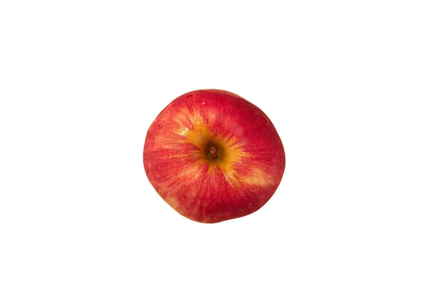 Świeże Czerwone Jabłko Izolat Białym Tle Ścieżką Wycinania — Zdjęcie stockowe