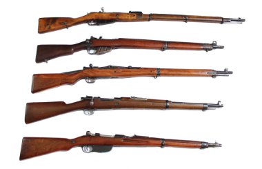 Collection Of World War II Military Rifles clipart