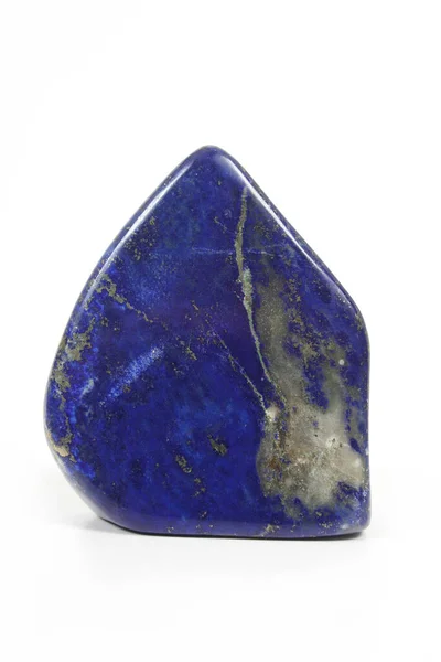 Lapis Lazuli Pedra Sobre Fundo Branco — Fotografia de Stock