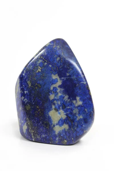 Lapis Lazuli Pedra Sobre Fundo Branco — Fotografia de Stock