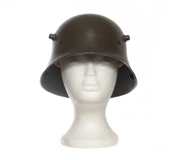 Немецкий Военный Шлем Первой Мировой Войны Голове Манекена — стоковое фото
