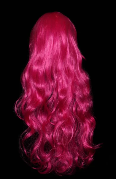 Long Pink Comic Style Wig Cabeça Manequim — Fotografia de Stock