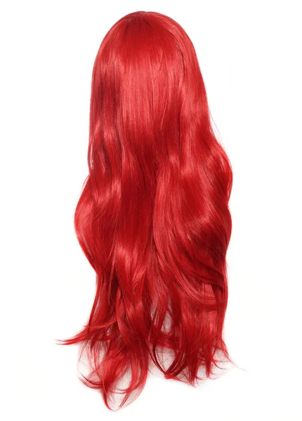 Red Wig Mannequin Head Isolated White Background — Stock Photo, Image