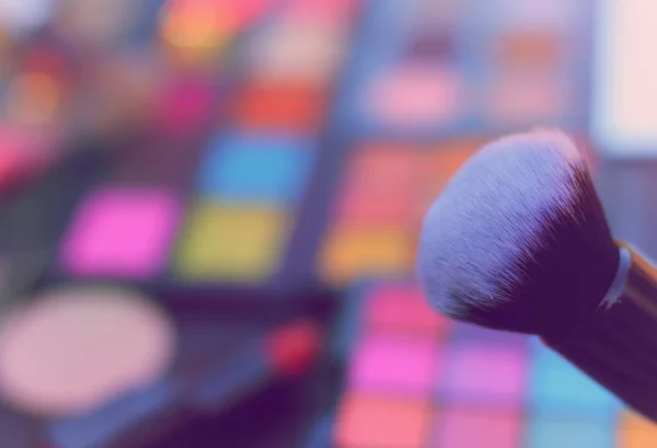 Renkli Kozmetik Pigment Paletleri ve Çeşitli Kozmetikler