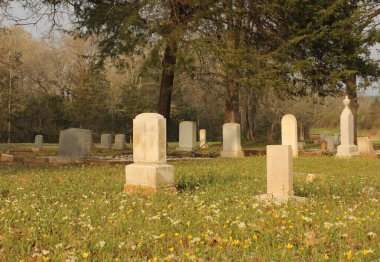Nacogdoches Teksas 'taki Tarihi Kuzey Kilisesi Mezarlığı